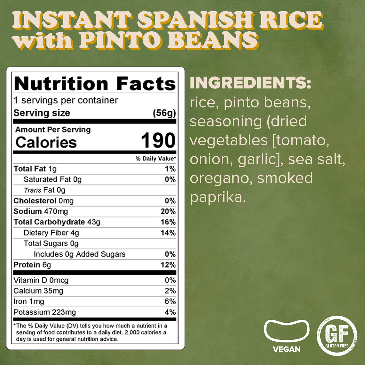 Instant Spanish Rice & Pinto Beans