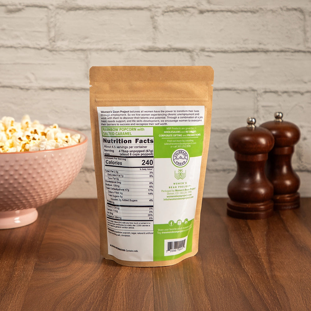 Rainbow Popcorn with Salted Caramel