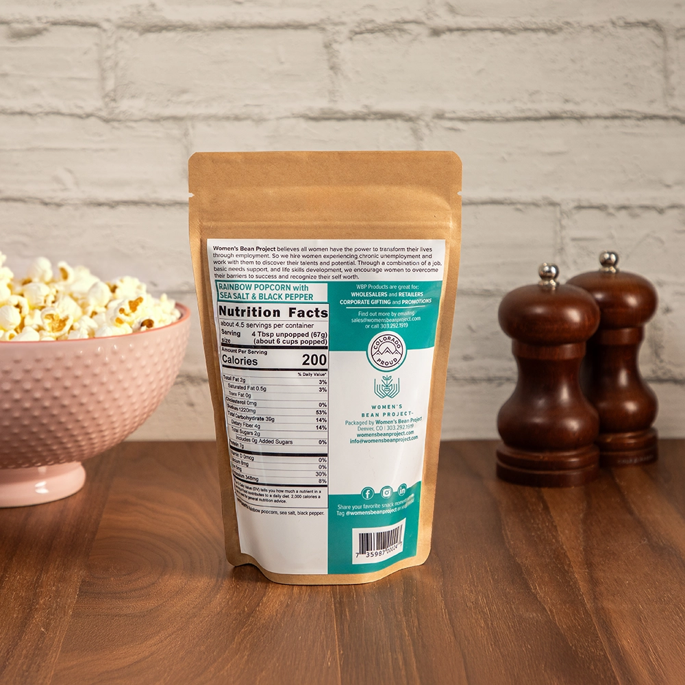 Rainbow Popcorn with Salt & Black Pepper