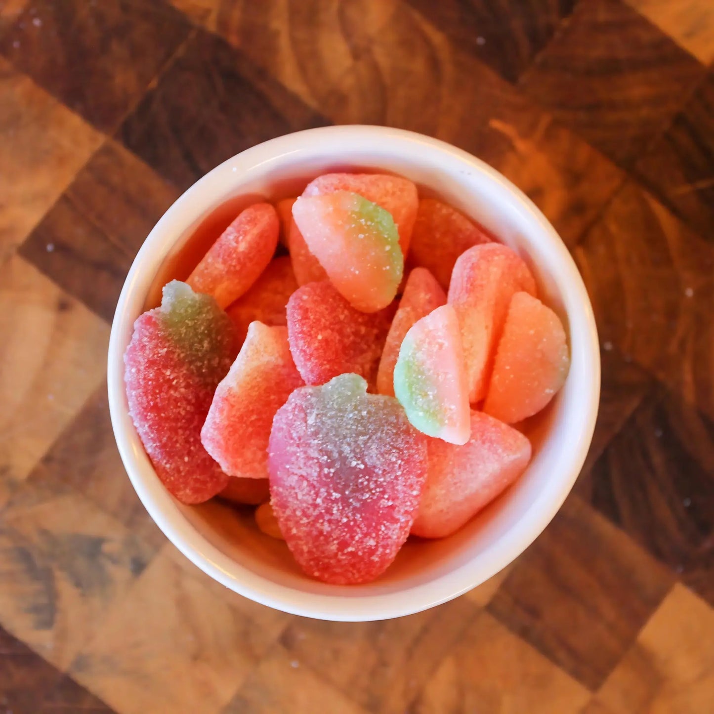 A bowl of Women's Bean Project Summer Harvest Gummies.